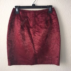 Vintage Red Velvet Skirt